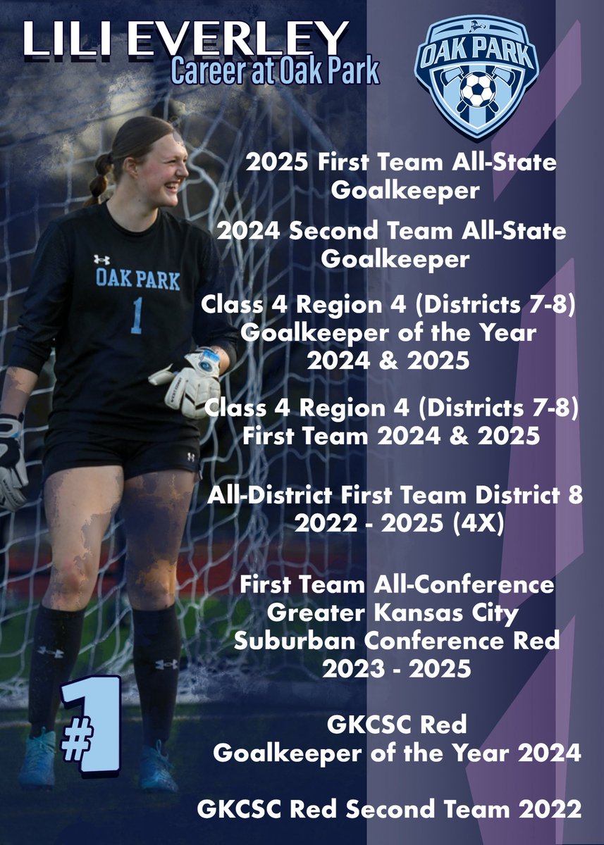 Oak Park Soccer (@northmen_soccer) on Twitter photo Our favorite keeper <a href="/lili_everley/">Lili Everley</a> earned FIRST TEAM All State!!! What a way to cap off an amazing high school career! Well deserved. We are all so proud of you and can’t wait to see what you do at the next level!!
<a href="/Northmen_OPHS/">Oak Park High School</a> <a href="/Northmen_Cval/">Chad M Valadez</a> <a href="/N2SportsOakPark/">Northmen Sports</a> <a href="/IchabodWSOC/">Washburn Soccer</a> Our favorite keeper <a href="/lili_everley/">Lili Everley</a> earned FIRST TEAM All State!!! What a way to cap off an amazing high school career! Well deserved. We are all so proud of you and can’t wait to see what you do at the next level!!
<a href="/Northmen_OPHS/">Oak Park High School</a> <a href="/Northmen_Cval/">Chad M Valadez</a> <a href="/N2SportsOakPark/">Northmen Sports</a> <a href="/IchabodWSOC/">Washburn Soccer</a>