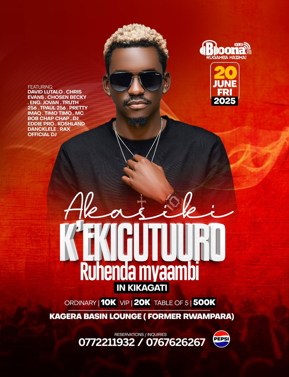 Truth_256's tweet image. 20TH JUNE and 21ST JUNE KIHIIHI respectively 🙏. See you there 🤝.
@BoonaFm 🔥🔥