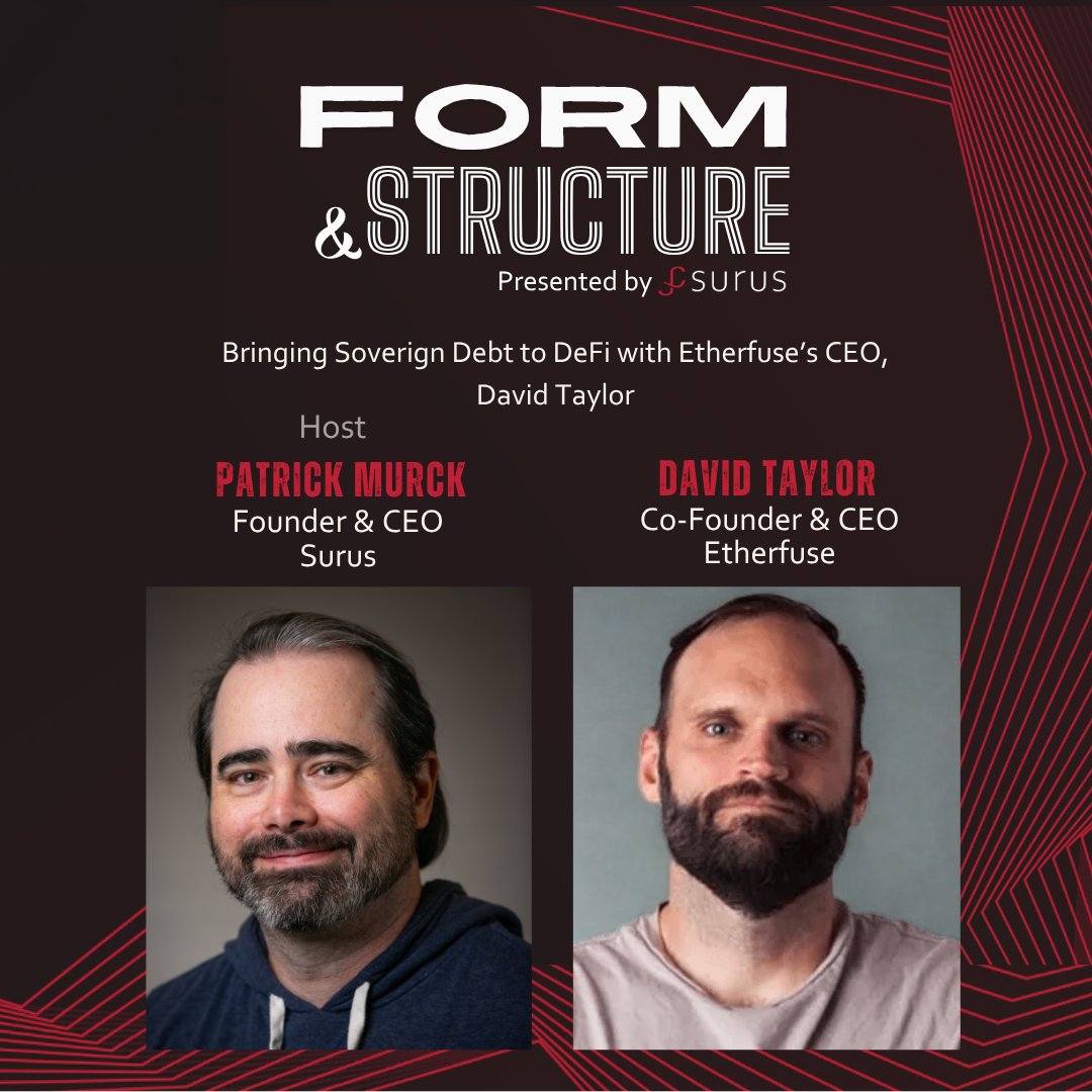 Surus_io's tweet image. 🎙️ New Episode: Powering 'Stablebonds' with Trusted Onchain Infrastructure 🔒
In today's episode, @etherfuse Co-Founder & CEO David Taylor (@EtherfuseDave) shares how @Etherfuse is issuing interest-bearing stablecoins backed by non-U.S. assets and why they partnered with…