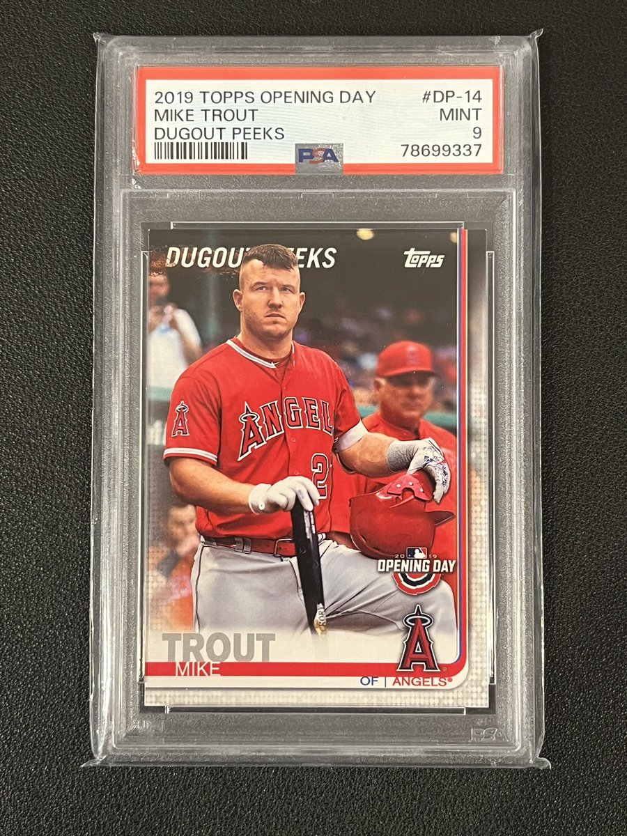 2019 Opening Day Mike Trout Dugout Peeks PSA 9

$150

Offers checked at end of sale. 

Stacking &amp; Shipping Details In Pinned Tweet

Stacking til June 27th!

#RaidTheCloset