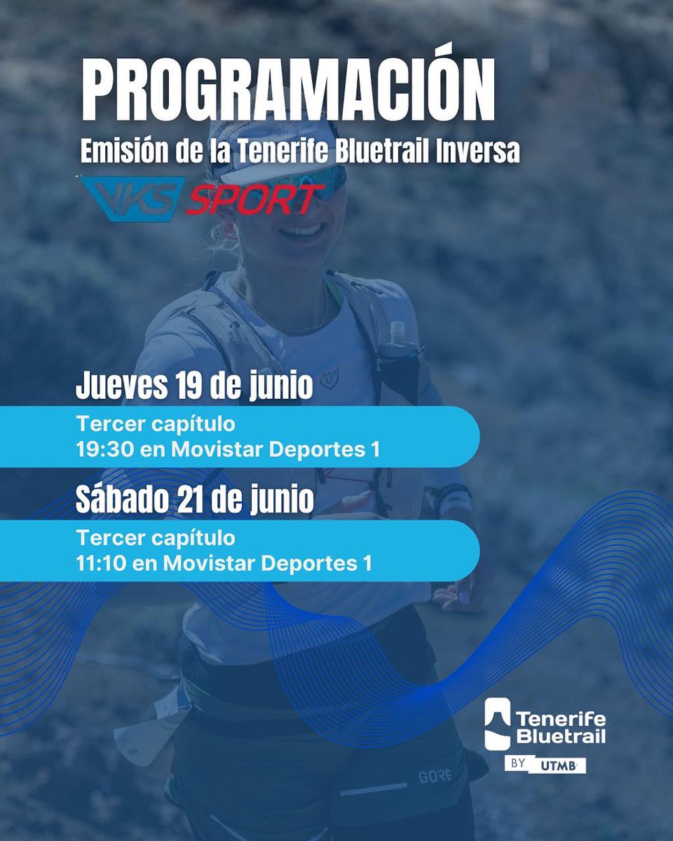 👉 Tenerife Bluetrail Inversa – Capítulo 3 llega a VKS SPORT en Movistar+ Deportes.
📅 Jueves 19 de junio a las 19:30 en Movistar Deportes 1
📅 Sábado 21 de junio a las 11:10 en Movistar Deportes 1
🔥 ¡No te pierdas la emoción de la carrera más épica!
