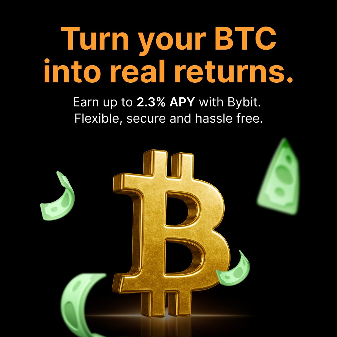 $BTC that grows with you.

No lock-ins. No stress. Just 2.3% APY, on your terms 👊 i.bybit.com/22EabFTW

#Bybit  #TheCryptoArk
