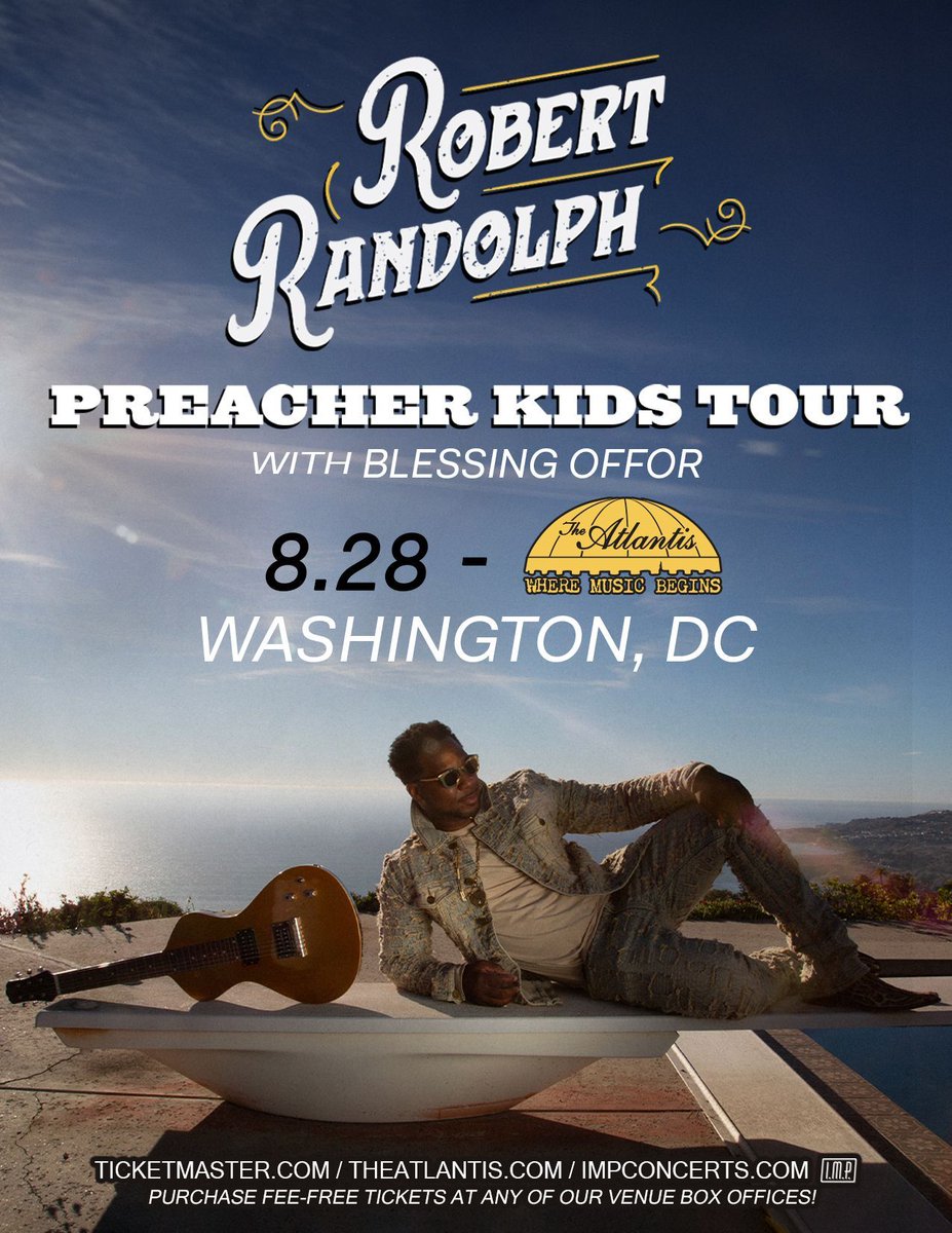 TheAtlantisDC (@theatlantisdc) on Twitter photo JUST ANNOUNCED: 8/28, <a href="/robertrandolph/">Robert Randolph</a>
Tickets on sale Friday, June 20 at 10AM
🎟️: hive.co/l/robertrandol… JUST ANNOUNCED: 8/28, <a href="/robertrandolph/">Robert Randolph</a>
Tickets on sale Friday, June 20 at 10AM
🎟️: hive.co/l/robertrandol…