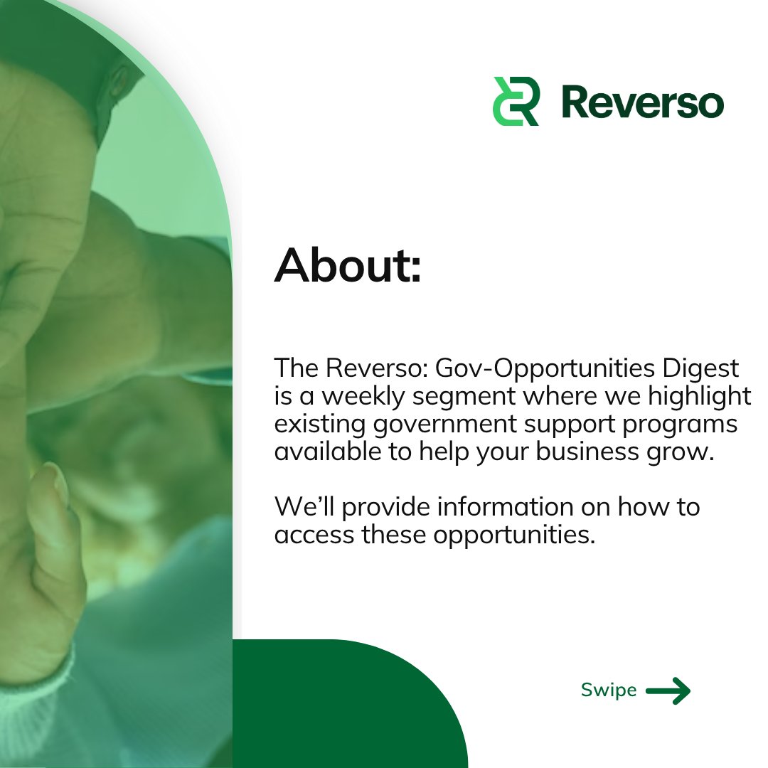 ReversoLimited's tweet image. Introducing the first edition of The Reverso: Gov-Opportunities Digest! 

Have you heard about RAPID? 

Keep swiping to the end to learn about it. If you have any questions, ask in the comments, and we&apos;ll respond. 

#GovernmentSupport #MSMEFunding #BOI