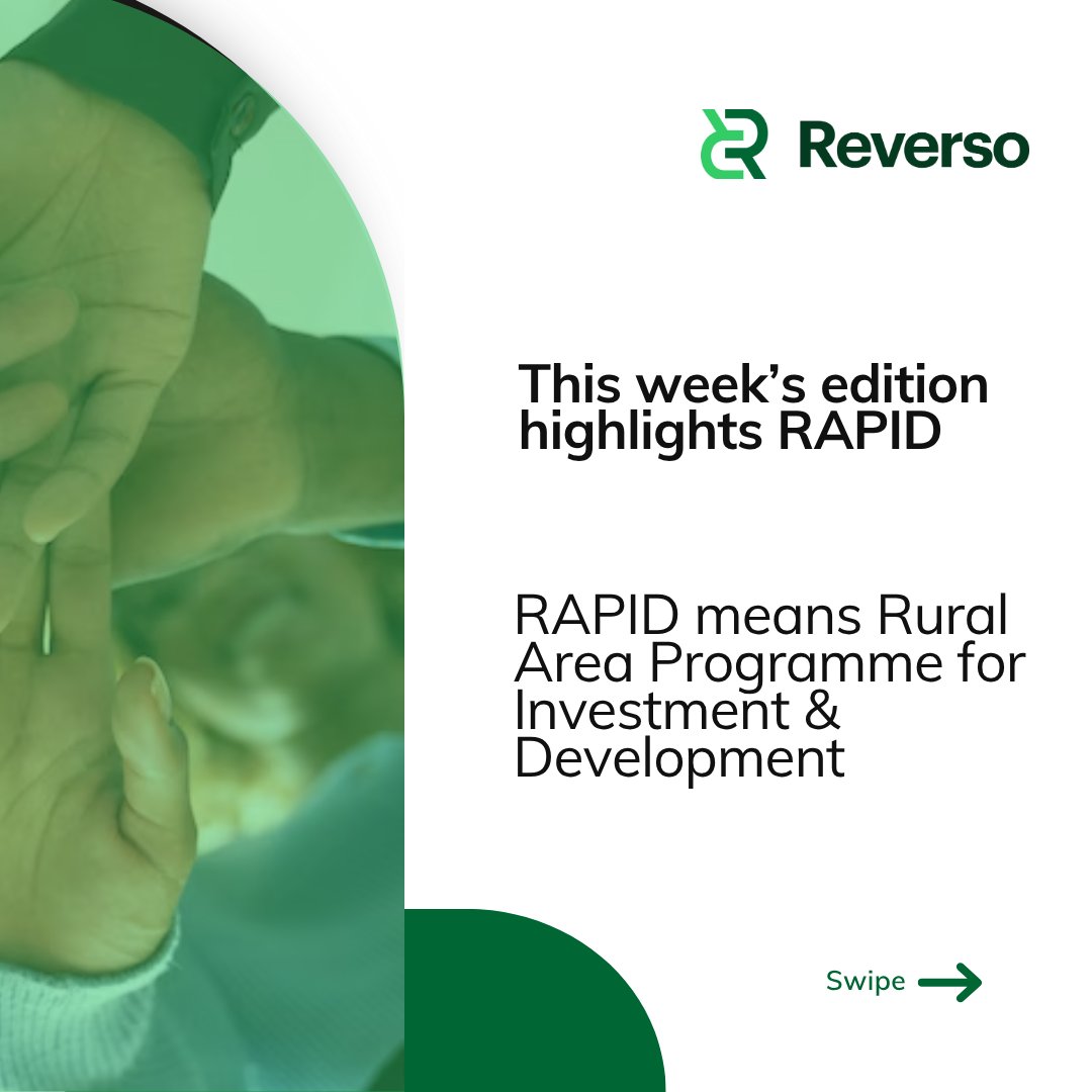 ReversoLimited's tweet image. Introducing the first edition of The Reverso: Gov-Opportunities Digest! 

Have you heard about RAPID? 

Keep swiping to the end to learn about it. If you have any questions, ask in the comments, and we&apos;ll respond. 

#GovernmentSupport #MSMEFunding #BOI
