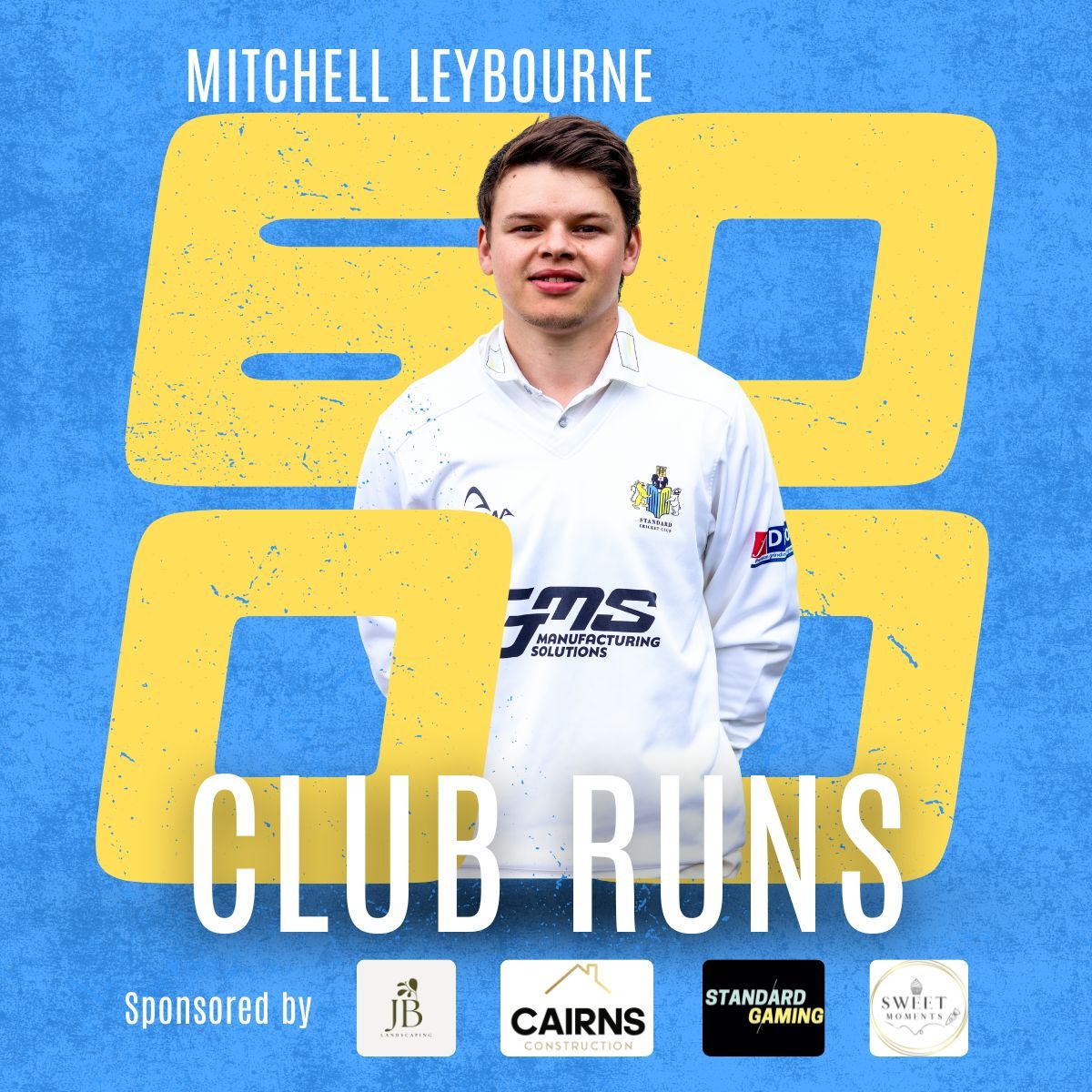 Congratulations to Mitchell Leybourne for reaching the milestone of 6,000 club runs! 🏏