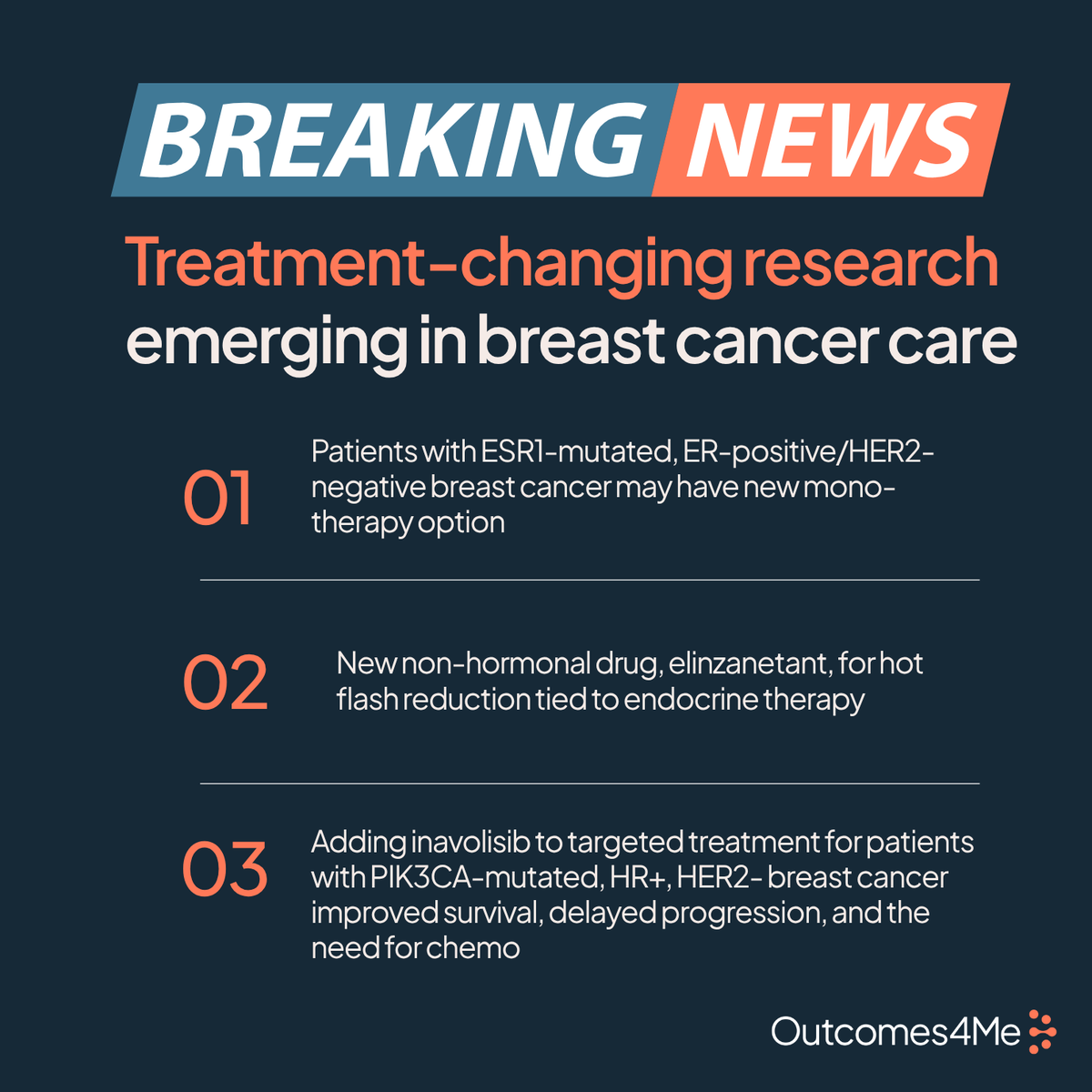 outcomes4me's tweet image. We're following the trending data in breast cancer care from the American Society of Clinical Oncology (ASCO) Annual Meeting so you don't have to. Uncover the groundbreaking research here 👉 bit.ly/4lahjeH
#breastcancer #ASCO2025 #oncology #digitalhealth