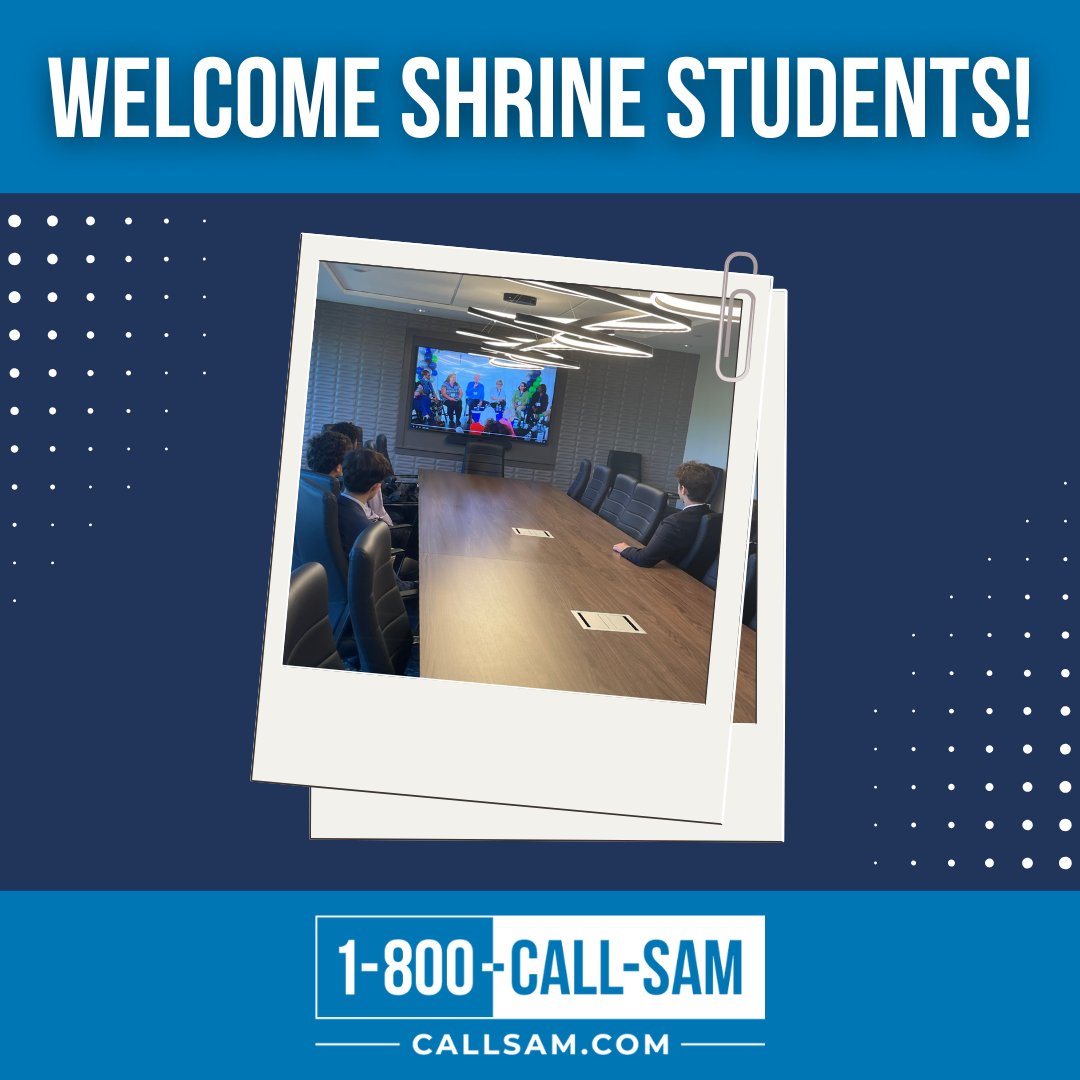 Last week, we had the pleasure of welcoming a group of students to our office from Shrine Catholic High School to get a glimpse into life at a law firm. 💼

We're wishing these future legal professionals all the best as they enter their senior year! 🎓

#800CallSam #CallSam