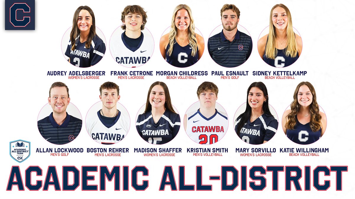 Catawba College Athletics (@catawbaindians) on Twitter photo 1โฃ1โฃ Catawba student-athletes were named to the <a href="/CollSportsComm/">College Sports Communicators</a> At-Large Academic All-District team!
Release | bit.ly/4lbwOmH
#CatawbaCulture 1โฃ1โฃ Catawba student-athletes were named to the <a href="/CollSportsComm/">College Sports Communicators</a> At-Large Academic All-District team!
Release | bit.ly/4lbwOmH
#CatawbaCulture