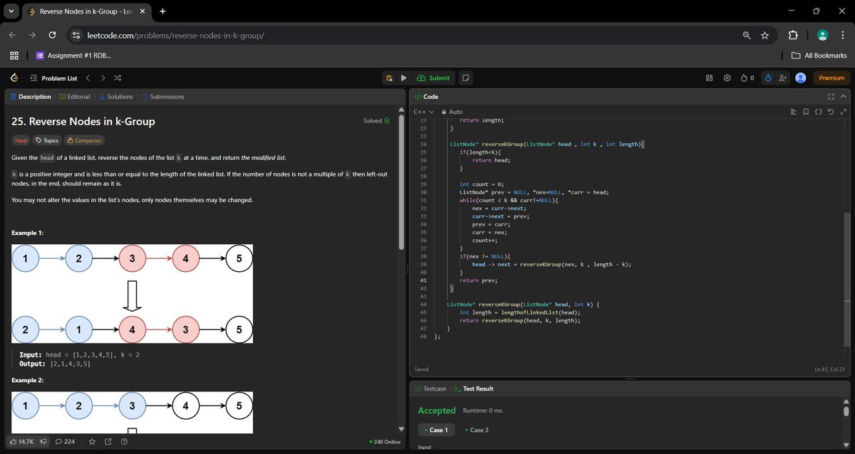 _a_m_i_t_1's tweet image. Day 359 of #360DaysOfCode.

Reverse Nodes in K-Group.