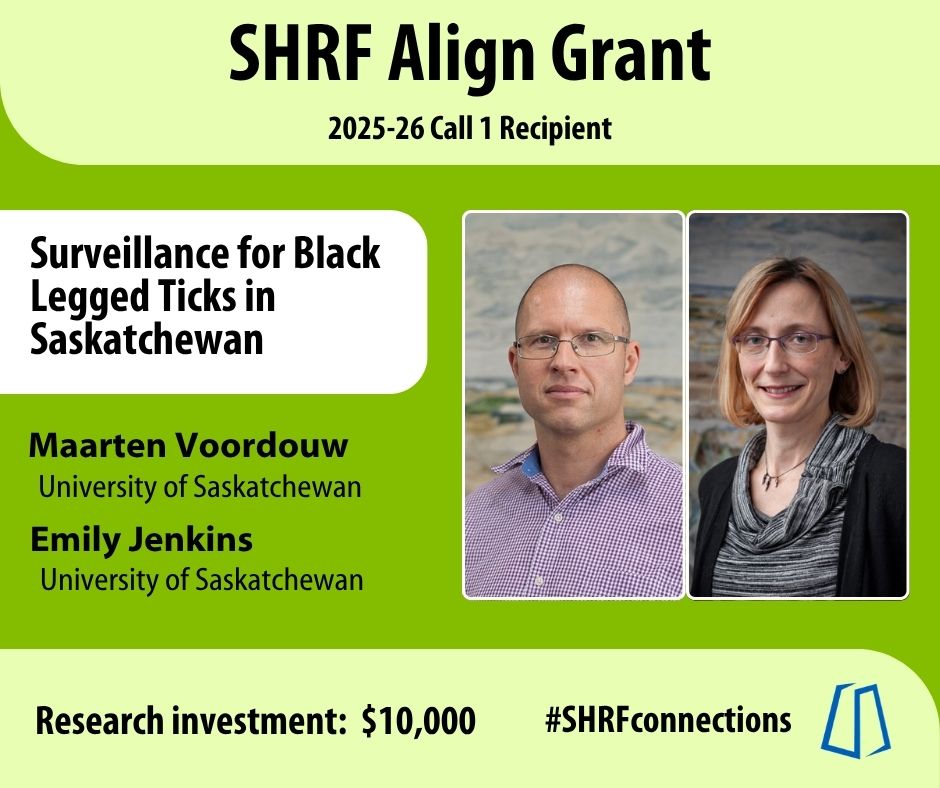 We proudly announce Maarten Voordouw and Emily Jenkins at <a href="/WCVMToday/">WCVM Today</a> as one of our Connections Align Grant recipients! 

Visit our website to learn more: shrf.ca/post/2025-26-a…

<a href="/eTickCA/">eTick</a>