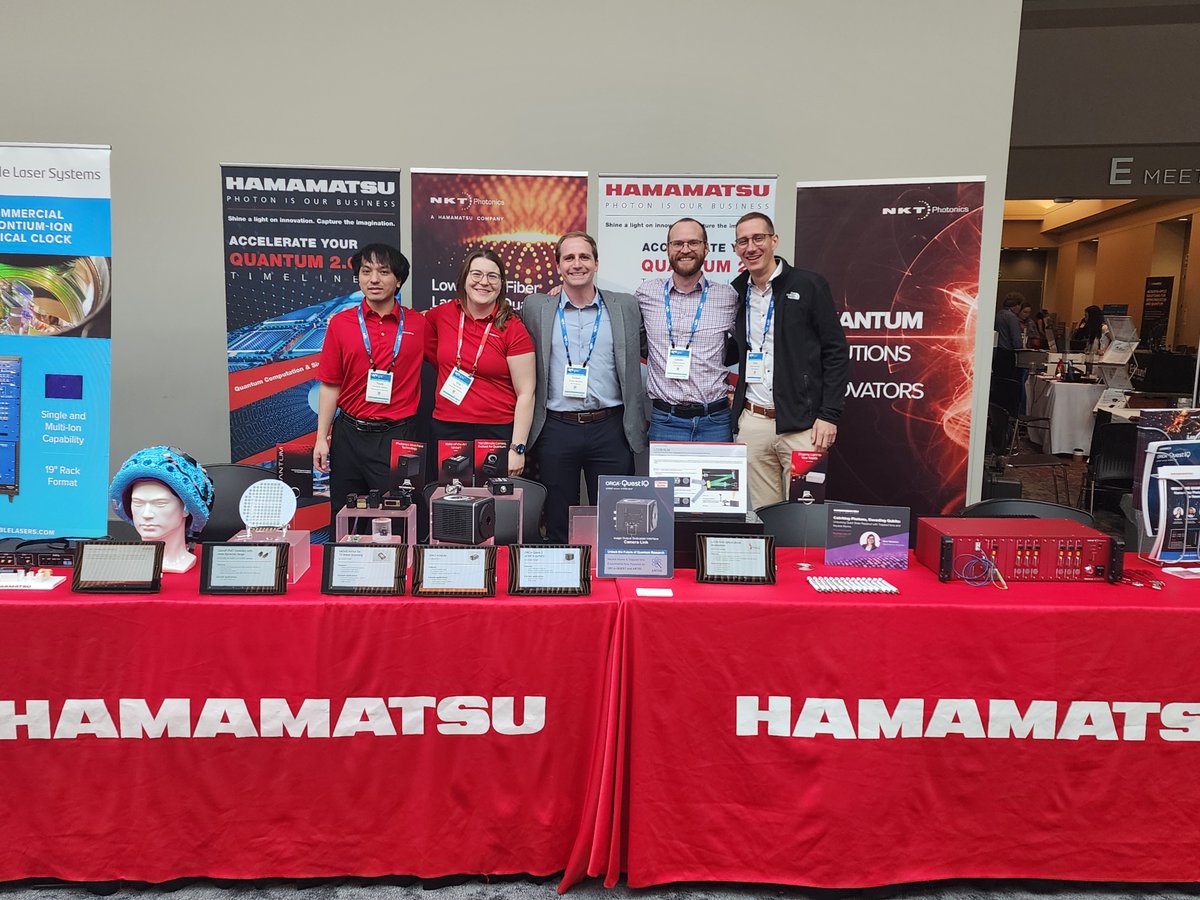 📸 Team Hamamatsu at APS #DAMOP2025! We’re having a great time connecting with researchers, exploring breakthroughs in AMO physics, and showcasing technologies like our new #ORCAQuestIQ camera. If you're attending, stop by booth 30!

#QuantumImaging  #ScientificImaging