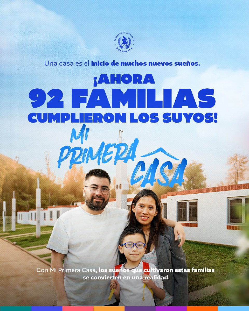 El crédito de Mi Primera Casa, activo desde el año pasado, ha efectuado 92 desembolsos para que estas familias puedan acceder a viviendas. ​🏡​

Conoce más aquí miprimeracasa.gob.gt
