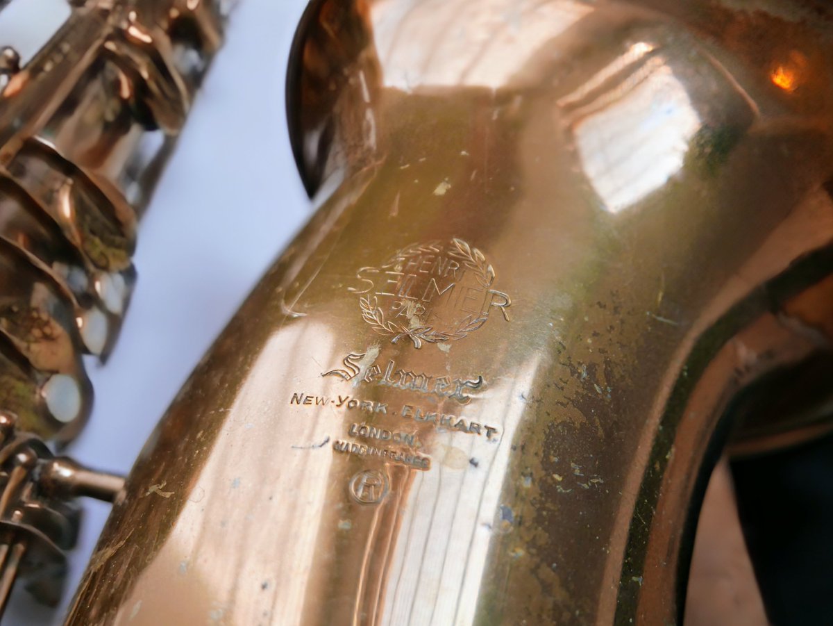 Selmer Bass Saxophone MK6 serial nos with Balanced Action keywork #basssax #basssaxophone #selmerparis #saxophones #saxrepair #manchester #woodwindrepair #onthebench