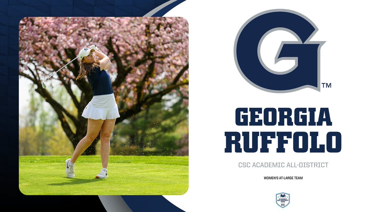 🤩 Congrats to Georgia Ruffolo for being named @collsportscomm At-Large Academic All-District - getting it done on the course and in the classroom‼️

#HoyaSaxa ⛳️ 📚 🤓