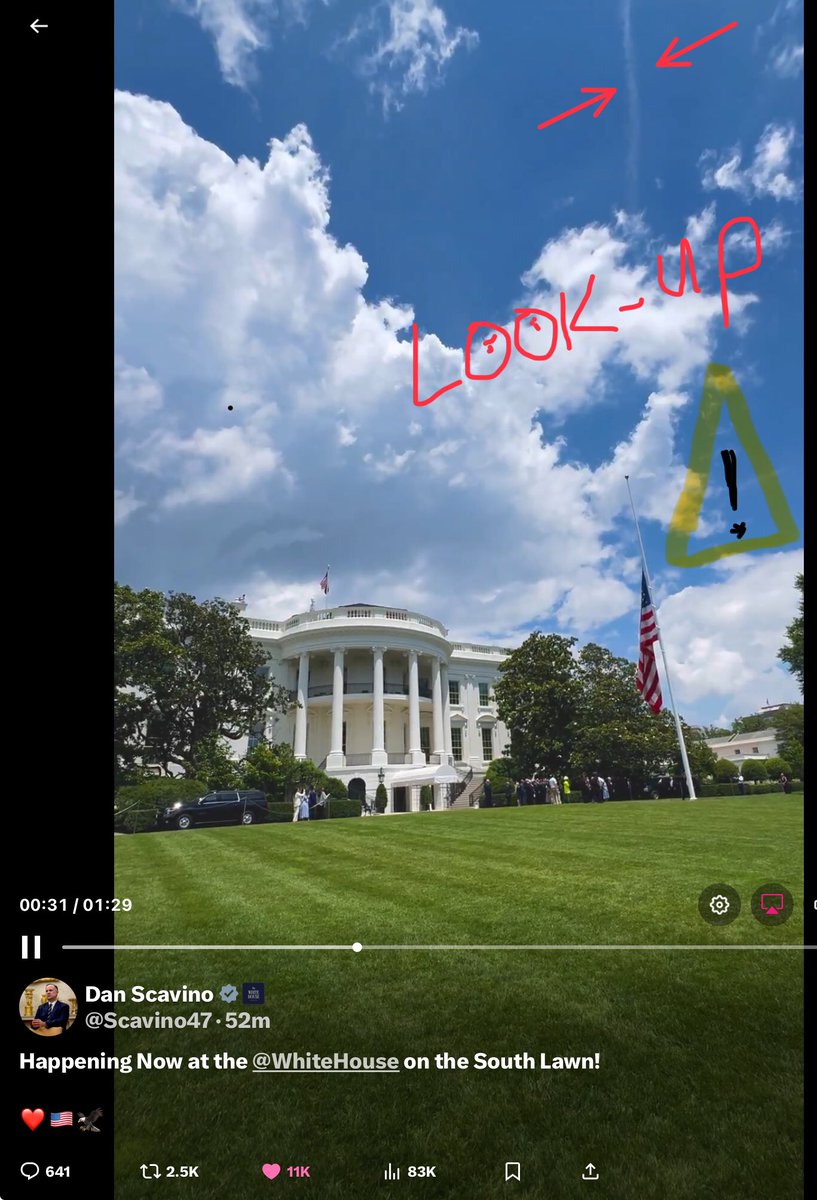 I_AM_hasSentMe's tweet photo. @Scavino47 @WhiteHouse Look 👀 Up! Speak Up 📣 whenever you see it . #TheClearSkiesMovement #ENDGEOENGINEERING #STOPTHEPOISONINTHESKY @realDonaldTrump can you see it? @SecDef we need you to put an end to this. @SergeLBrown https://t.co/f0DtLUYYgm