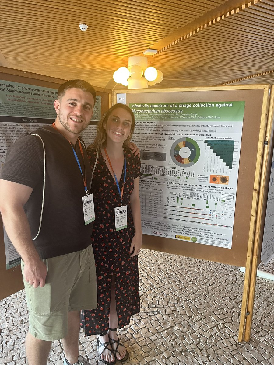 mire_bg's tweet image. Coming back from enriching 2-days with all our scientific colleagues from the phage therapy field 😊 honored to share the first results of compassionate treatments for M. Abscessus as part of my PhD project 💪🏼 Thanks @pilardomingoc and @AzeredoLab for the opportunity!
