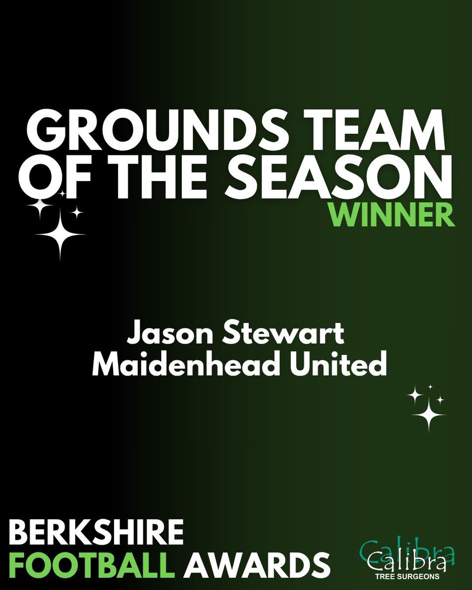 Grounds Team of the Season as sponsored by <a href="/calibratrees/">Calibra Tree Surgeons</a> 

And the winner is…

Jason Stewart of <a href="/MUFCYorkRoad/">Maidenhead United</a> 

#FIBAWARDS25