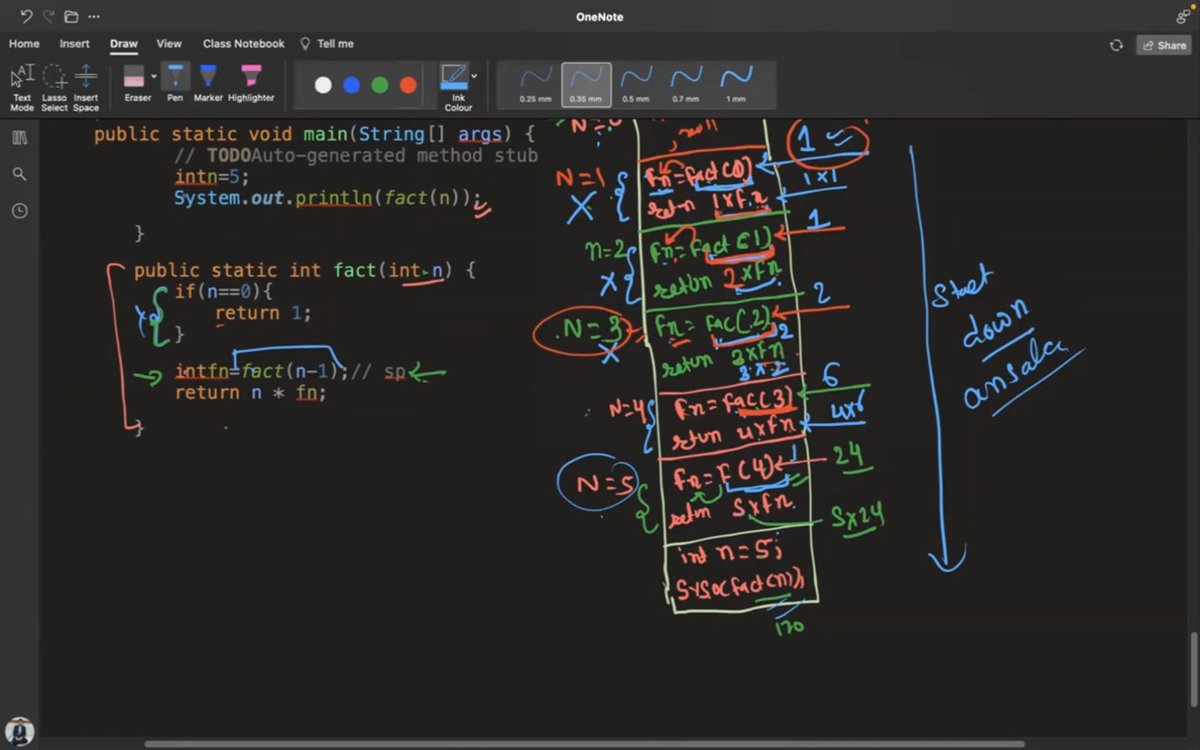 ashim_03sep's tweet image. 📅 Day 20/30 – Java + DSA
💡 Topic: Recursion Basics
→ Understood base case & recursive calls
→ Solved: Factorial, Print N to 1
→ Grasped the flow of recursive stack 🔁
#Day20 #JavaWithDSA #Recursion #ProblemSolving #30DaysOfCode