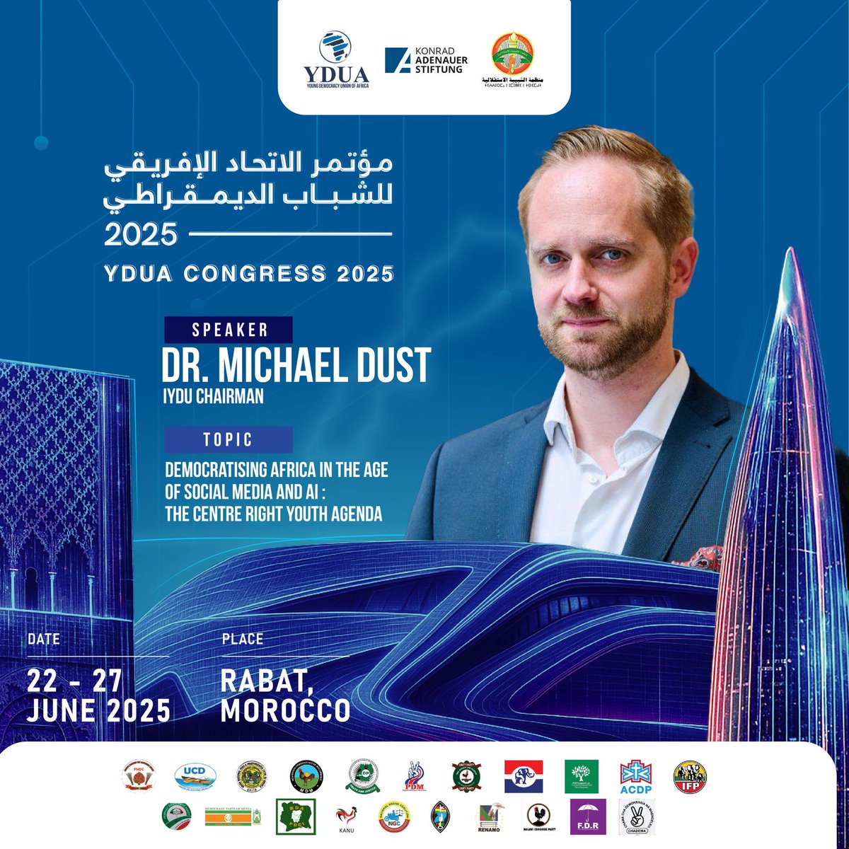 I will be sharing a panel with my comrade the  President <a href="/IYDU/">IYDU</a> International Young Democracy Union in Rabat- Morocco at this year's <a href="/YDUA_AFRICA/">Young Democracy Union of Africa</a> conference.