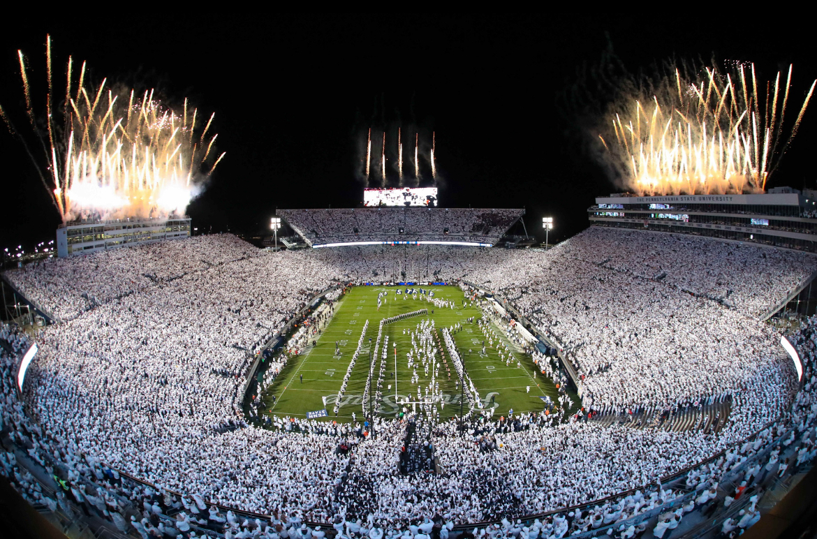 The Big 10 boasts the nation's three largest football stadiums by seating capacity. 

Michigan Stadium (107,600), Beaver Stadium (106,572), and Ohio Stadium (102,780) are among only eight U.S. football stadiums with 100,000+ capacity.

Which hostile Big 10 stadium would you dread