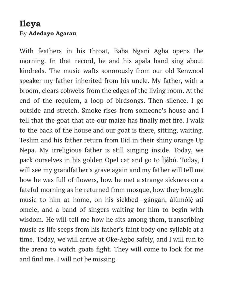 O. (@othuke__umukoro) on Twitter photo I am in Vermont, and it is beautiful. I am just coming out to post this brilliant poem by Adedayo, which was just published in Guernica and will also appear in his forthcoming collection, The Years of Blood. If you haven't already done so, please consider preordering. Okay, bye. I am in Vermont, and it is beautiful. I am just coming out to post this brilliant poem by Adedayo, which was just published in Guernica and will also appear in his forthcoming collection, The Years of Blood. If you haven't already done so, please consider preordering. Okay, bye.