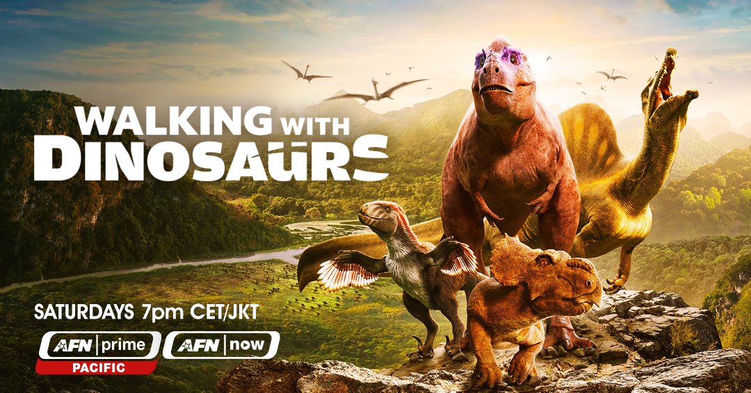 Don't miss #WalkingwithDinosaurs Saturdays streaming on #AFNnow.