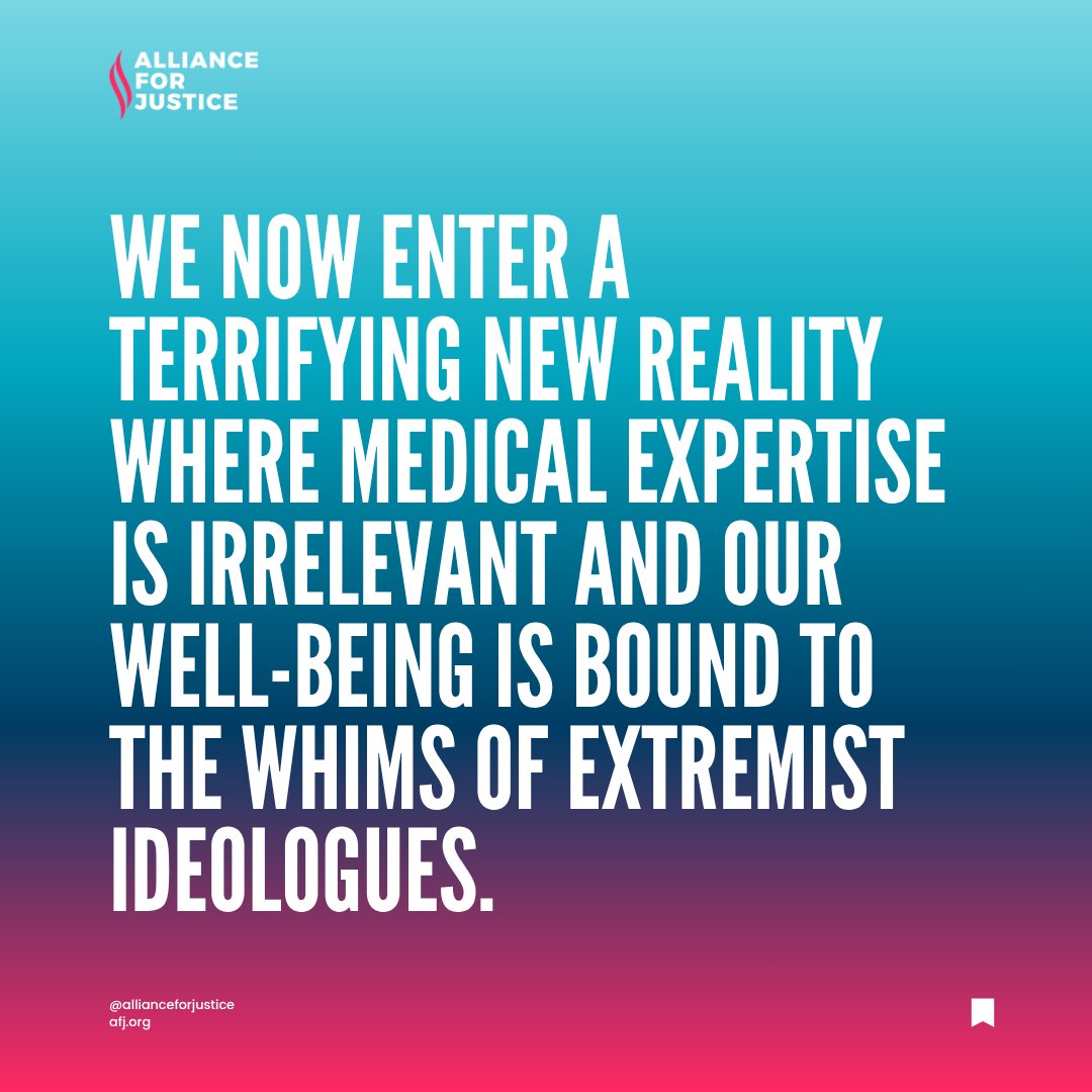 In today's Skrmetti ruling, SCOTUS has stripped away transgender youth of life-saving care, ignored science, and endangered lives. 

We refuse to accept a future where extremist ideology outweighs medical expertise and basic rights.

Our full statement: afj.org/article/suprem…