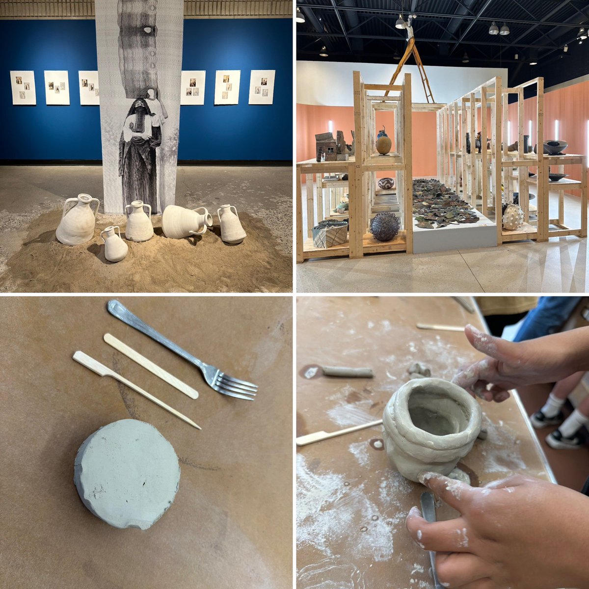 Thanks to the Art Gallery of Burlington for a wonderful morning full of discussing art and creating our own clay pinch pots. Pottery will go home with Class 6/7 students next week!
