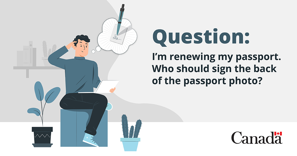 If you are renewing your passport, you do not need a guarantor to sign the back of your photo. 

❗Guarantors are only required for new adult and child passport applications.

More tips ➡️ canada.ca/en/immigration…