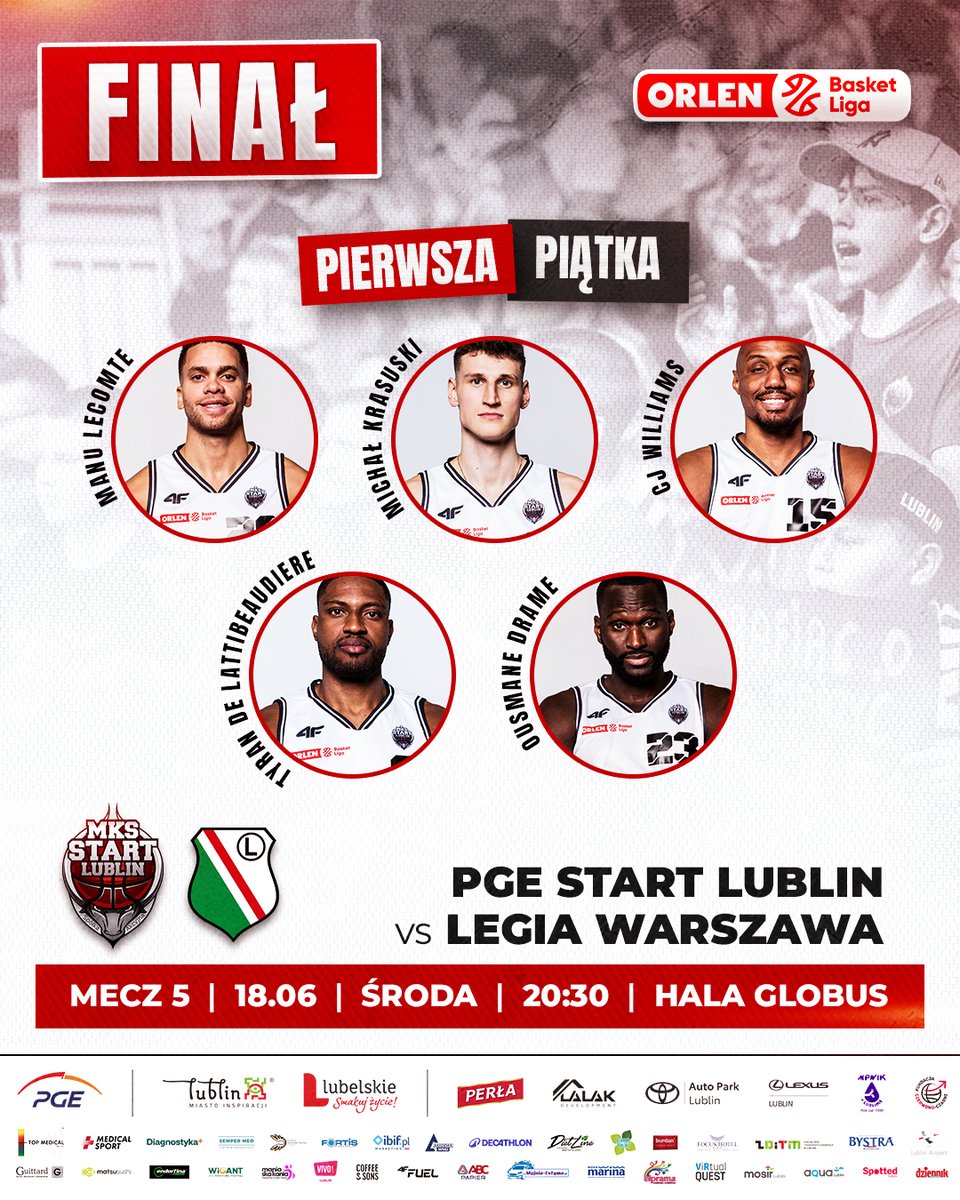 PGE Start Lublin (@startlublin) on Twitter photo W takim składzie rozpoczęliśmy mecz 🏀🔥 Jeśli nie możecie być w hali Globus, to zachęcamy do śledzenia transmisji w Polsacie Sport 1 oraz w <a href="/PolsatBoxGo/">Polsat Box Go</a> 🎥 O przebiegu spotkania będziemy także informować w naszych social mediach 📲
#Lublin #Lubelskie #plkpl #WeAreFamily 🔴⚫ W takim składzie rozpoczęliśmy mecz 🏀🔥 Jeśli nie możecie być w hali Globus, to zachęcamy do śledzenia transmisji w Polsacie Sport 1 oraz w <a href="/PolsatBoxGo/">Polsat Box Go</a> 🎥 O przebiegu spotkania będziemy także informować w naszych social mediach 📲
#Lublin #Lubelskie #plkpl #WeAreFamily 🔴⚫