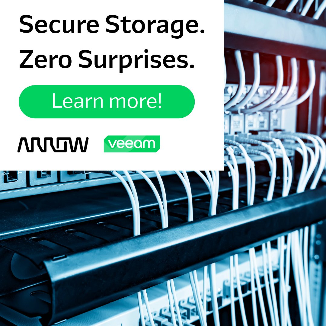 Arrow ECS (@arrowecs) on Twitter photo Backup storage shouldn’t be complicated or vulnerable. <a href="/Veeam/">Veeam® Software</a> Data Cloud Vault gives you secure, immutable, encrypted #storage with flat-rate pricing and zero setup stress. Now available on Azure: arw.li/60104TBlO Backup storage shouldn’t be complicated or vulnerable. <a href="/Veeam/">Veeam® Software</a> Data Cloud Vault gives you secure, immutable, encrypted #storage with flat-rate pricing and zero setup stress. Now available on Azure: arw.li/60104TBlO