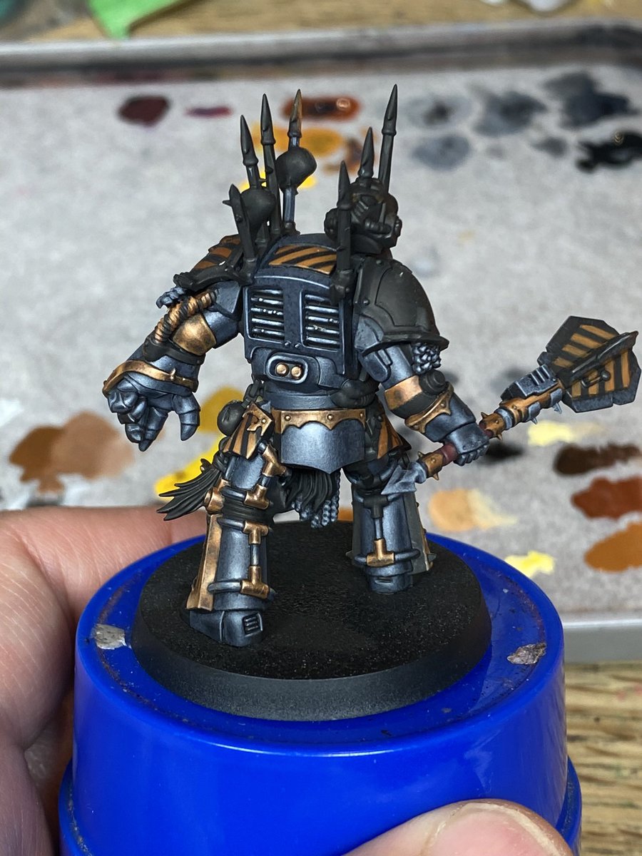 An Iron Warrior for Wip Wednesday 
#WarhammerCommunity 
#PaintingWarhammer