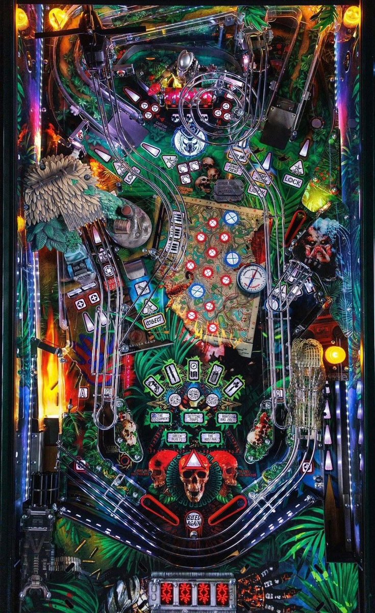 Play Field pitcher of the new Pinball Brothers predator pinball machine
