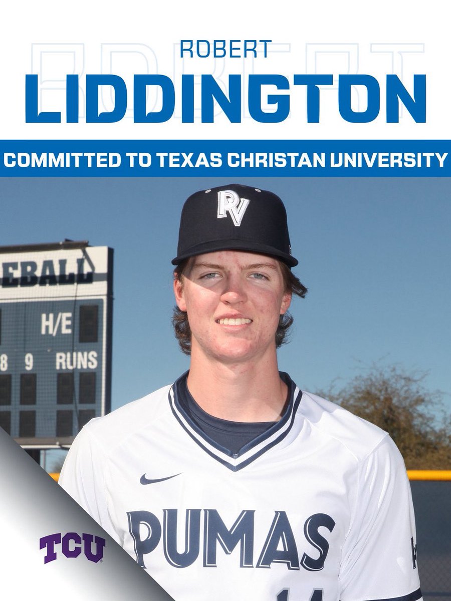Former Puma Robert Liddington has committed to play Baseball at Texas Christian University! Congratulations Robert! 

#GoPumas