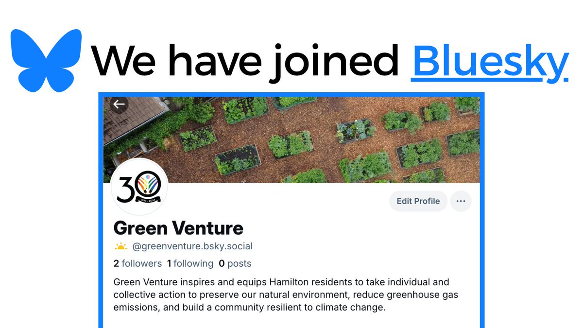 We are slowing down here and have joined Bluesky! As we continue to grow and connect with our audience, we’re excited to join a new platform. Follow us on Bluesky to stay in the loop with news, events, and more! Connect with us at <a href="/greenventure/">Ed Wilson</a>.bsky.social