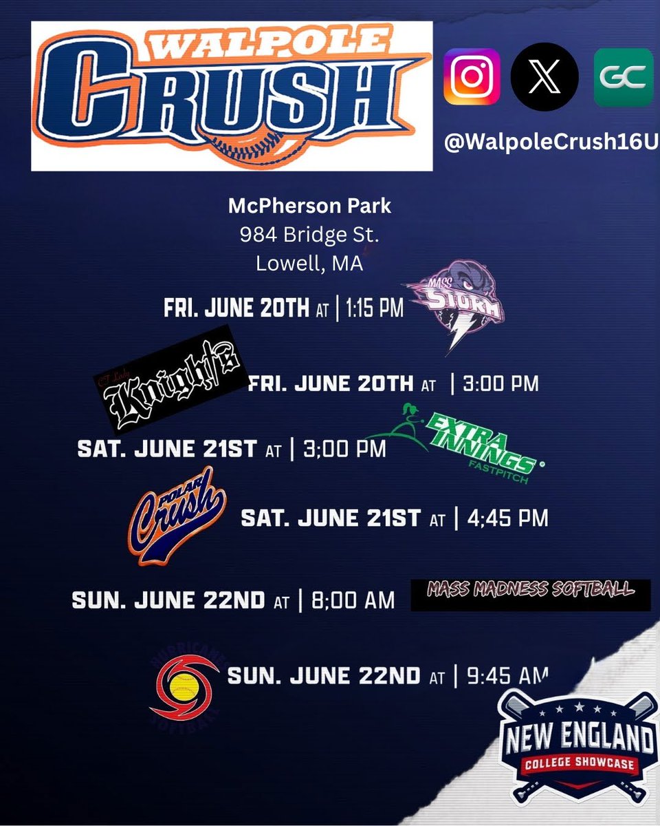 Walpole Crush 16U Showcase tweet media