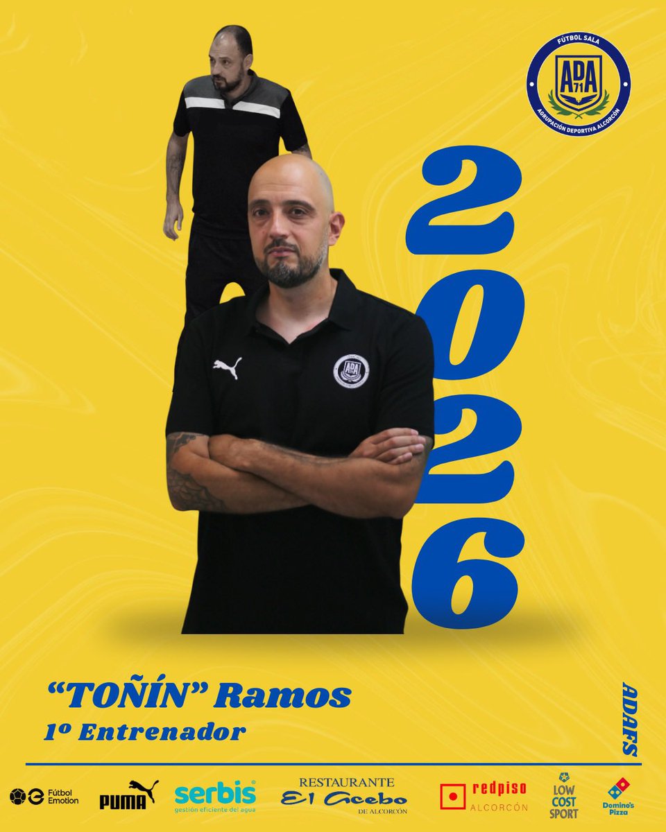 AD Alcorcón FS 2024 / 2025 (@adalcorconfs) on Twitter photo | FICHAJE PRIMER EQUIPO |
Toñin Ramos será el entrenador del #PrimerEquipo durante la próxima temporada
🎙️<a href="/RamosAntonio23/">Toñin Ramos</a> : Muy contento de volver a entrenar en segunda B, de la mano de un gran club en un proyecto ilusionante
#123Alcorcón
#ConelCorazónenlaPista💛 | FICHAJE PRIMER EQUIPO |
Toñin Ramos será el entrenador del #PrimerEquipo durante la próxima temporada
🎙️<a href="/RamosAntonio23/">Toñin Ramos</a> : Muy contento de volver a entrenar en segunda B, de la mano de un gran club en un proyecto ilusionante
#123Alcorcón
#ConelCorazónenlaPista💛