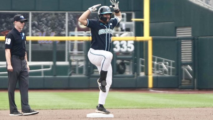 Eric Sorenson (@stitch_head) on Twitter photo To all those radio stations, I was on this morning, I have officially changed my pick. I now think Coastal will beat Louisville.
<a href="/CoastalBaseball/">Coastal Carolina Baseball</a> leads UofL 6-0 after 1 inn. thanks in part to Colby Thorndyke’s 3-run double.
<a href="/midmajors_d1/">Mid-Majors on D1Baseball</a> To all those radio stations, I was on this morning, I have officially changed my pick. I now think Coastal will beat Louisville.
<a href="/CoastalBaseball/">Coastal Carolina Baseball</a> leads UofL 6-0 after 1 inn. thanks in part to Colby Thorndyke’s 3-run double.
<a href="/midmajors_d1/">Mid-Majors on D1Baseball</a>