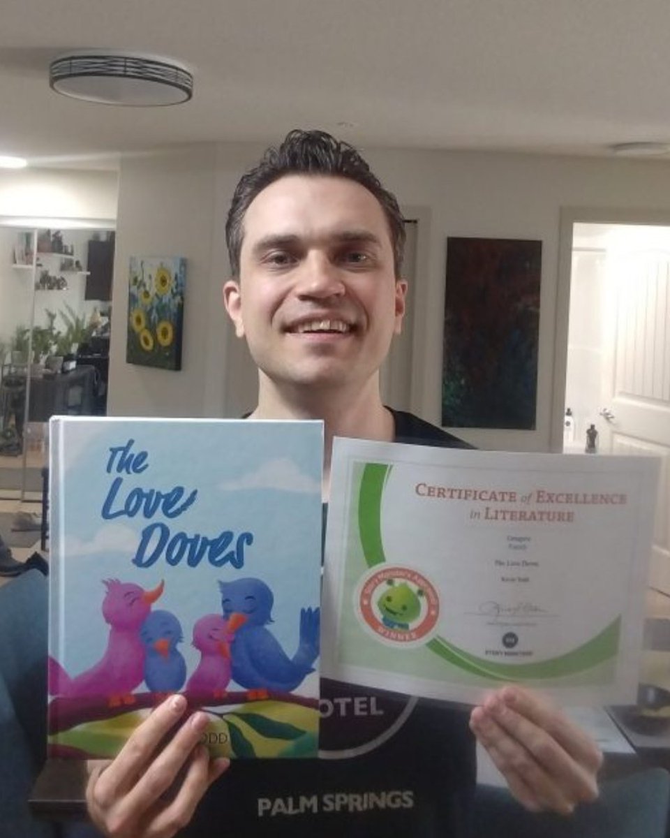 We’re happy to share that Tellwell author Kevin AJ Todd recently received the Story Monster Approved Award  in the Family Matters category for his book The Love Doves 📖🏆

#StoryMonsterApproved #TheLoveDoves #PoetryToBooks
#AwardWinningBooks
#tellwellpublishing