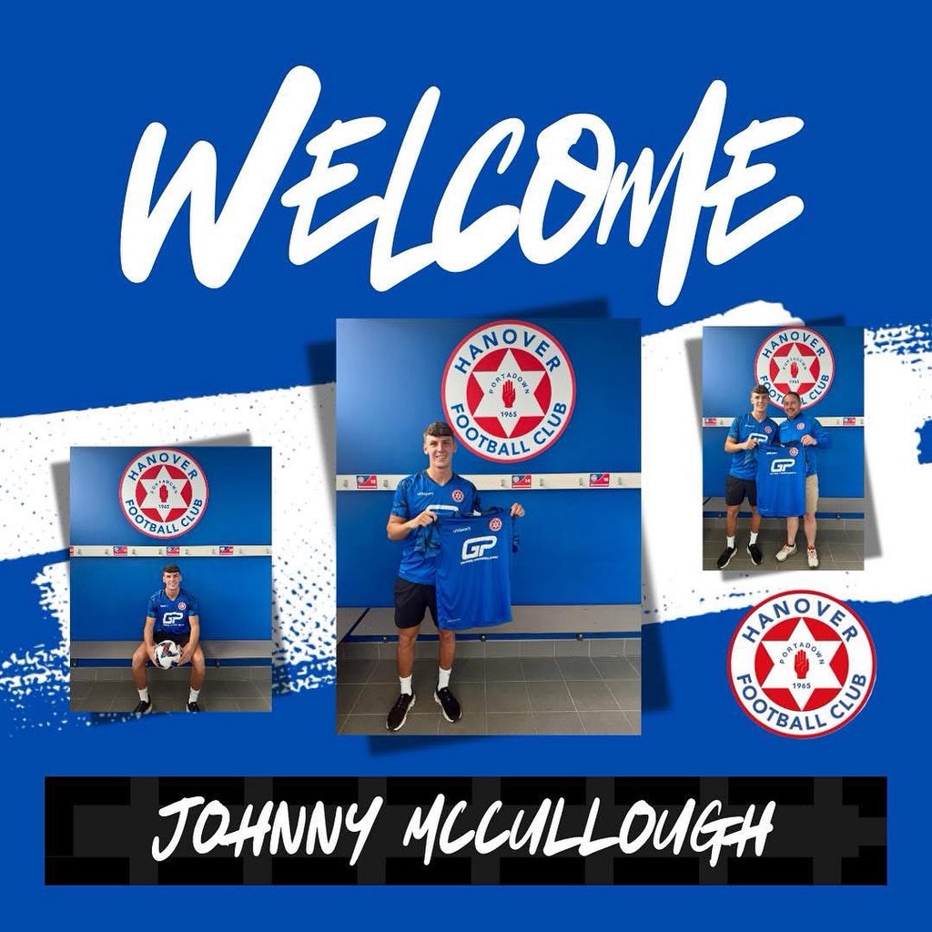 ⚽️📝 McCullough Makes His Move 📝⚽️

We are delighted to announce the signing of Johnny McCullough for the upcoming season. 

Johnny is an exciting young talent who has featured for Portadown, Glenavon, Queen’s University &amp; Seagoe in his career. 

Johnny comes from a well known