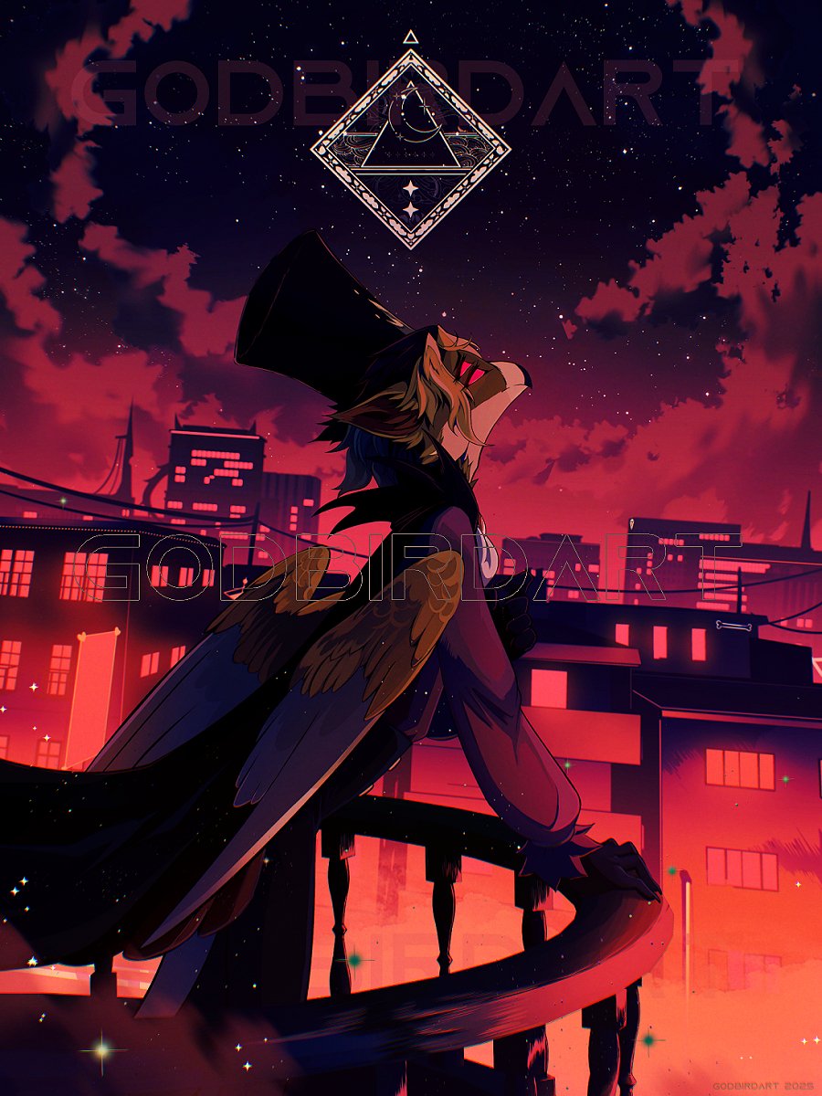 godbirdart's tweet image. γ a solemn night over the city γππ
portrait commission for horusgryph on furaffinity