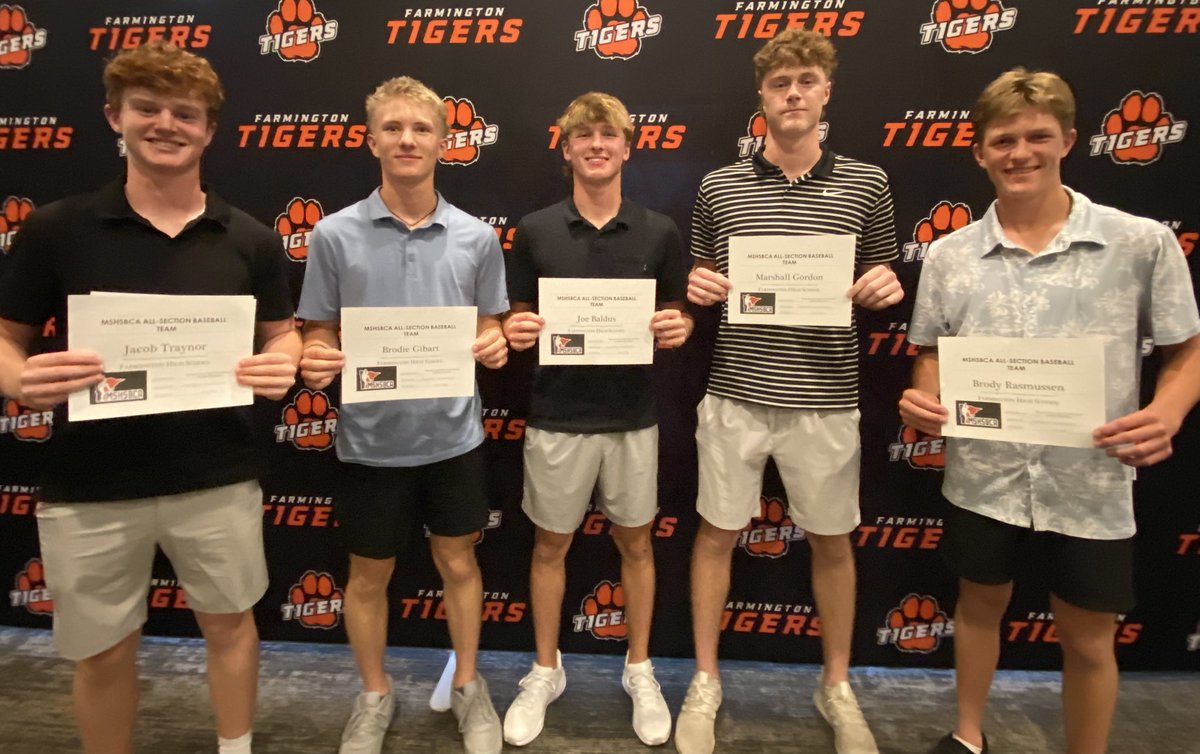 Tigers earning All Section honors include:

Sr Jacob Traynor
Jr Brodie Gibart
Sr Joe Baldus
Sr Marshall Gordon
Jr Brody Rasmussen
Soph Ty Beck (not pictured)