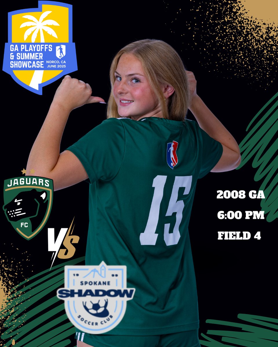 It’s MATCH DAY 3️⃣ in Norco, CA! 💥⚽️
🟢 2010s vs Spokane Shadow – 4:15 PM (Field 21)
🟢 2008s vs Spokane Shadow – 6:00 PM (Field 4)
