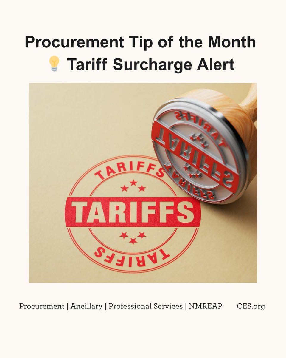CES only accepts tariff surcharges with an official manufacturer or distributor letter.
When in doubt, ask before submitting your quote.

Reach out to us today with any questions. 

#ProcurementTips #CESPurchasing #AvoidDelays #CES