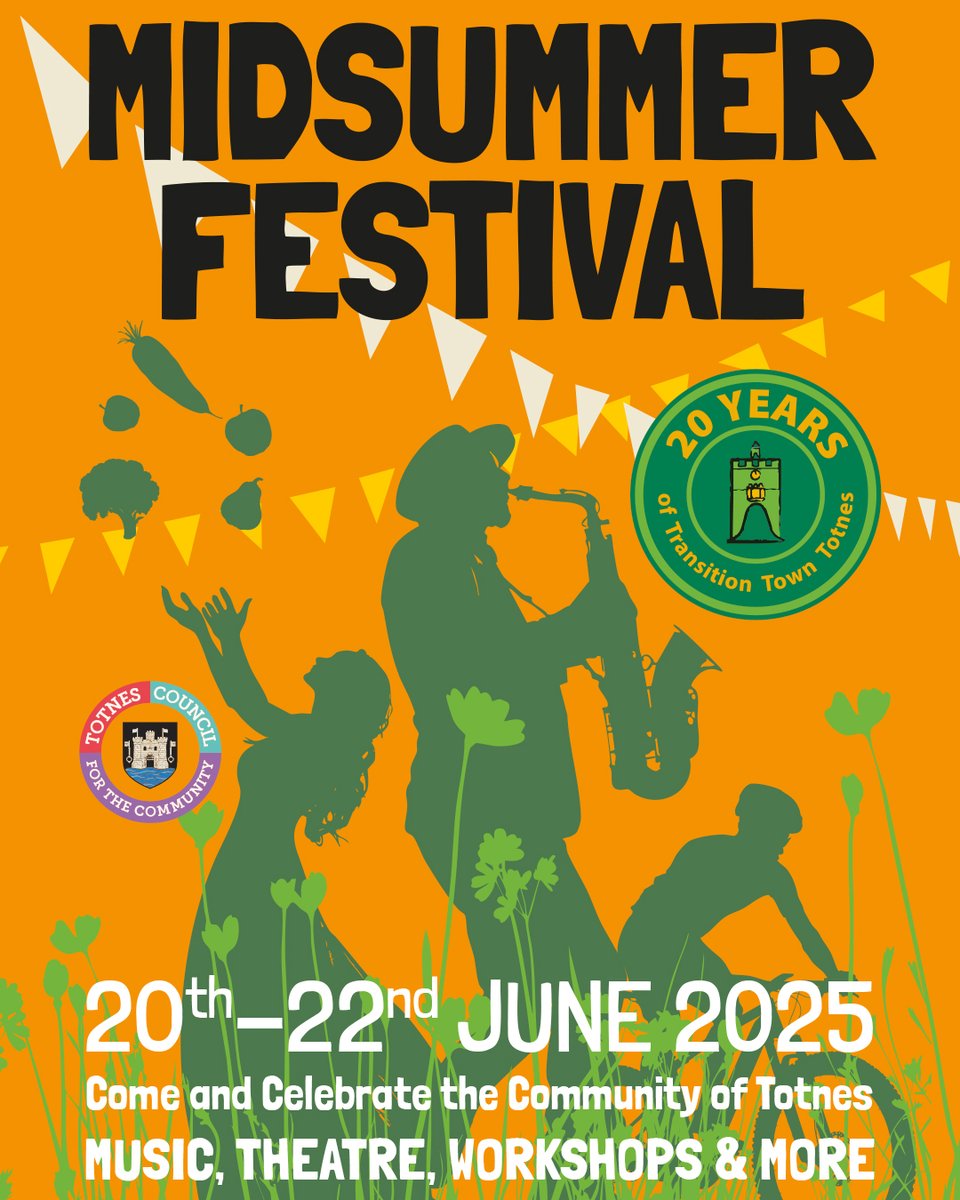 Transition Town Totnes has been invaluable in laying the groundwork for Totnes’s ongoing transition to local, renewable energy. Join us as we celebrate 20 years of TTT at the Midsummer Festival! We'll be at Civic Hall from 12pm, June 21 – tickets here: buff.ly/GUK12Tx