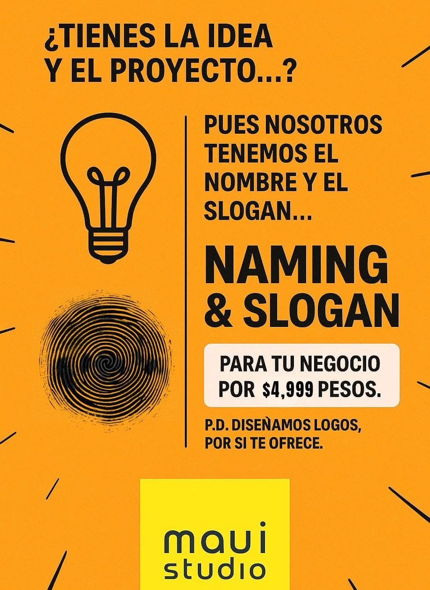 yoosoyo's tweet photo. 💯🟢 ¿Tu marca merece un nombre cualquiera?
🚫 ¡Claro que no!
Nosotros creamos nombres con propósito y slogans que conectan con el alma de tu marca 💥✨
🎯 Naming y Eslogan a nivel premium⚡️ Porque las grandes marcas no nacen, se diseñan. @En_laDelValle
@LaRomaDF https://t.co/7dk6eTptuq