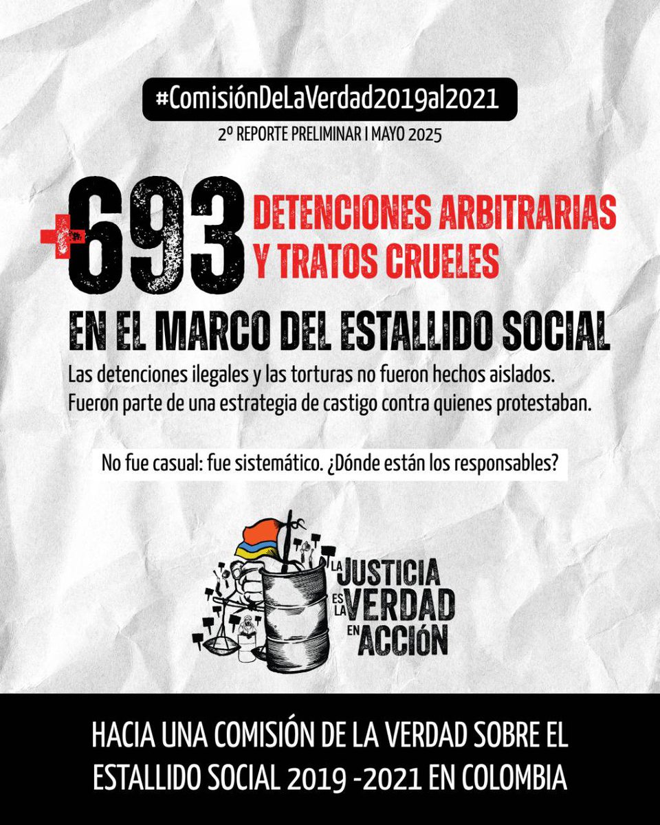 CPueblos_Col's tweet image. Estos datos sobre hechos violentos contra el pueblo colombiano en el marco del estallido social del 2019 y 2021 demuestran la necesidad de la #ComisiónDeLaVerdad2019al2021
@MinInterior @MinjusticiaCo es su responsabilidad brindar garantía de los derechos a la verdad, justicia,…