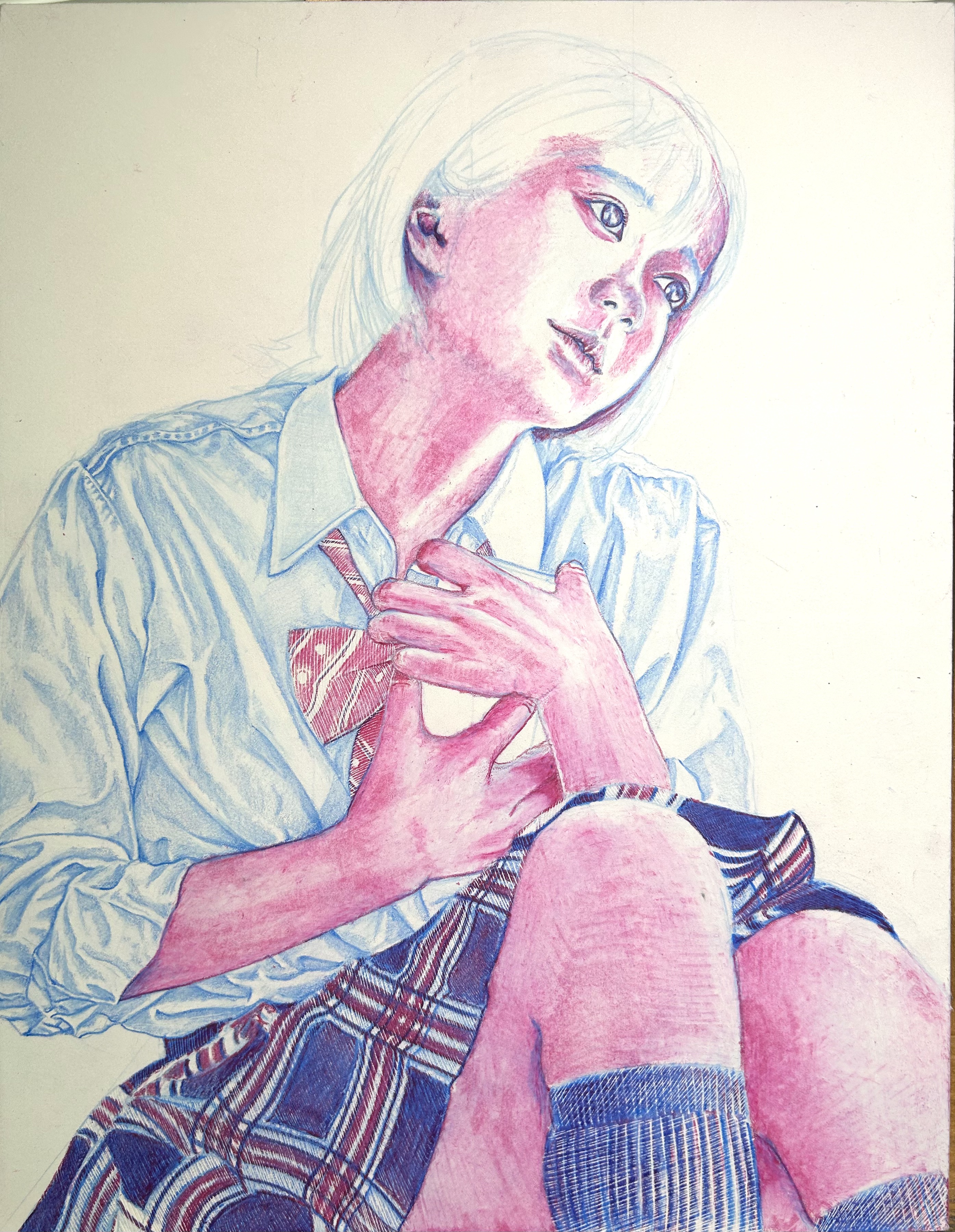 F100号　色鉛筆画 F100号 色鉛筆画
