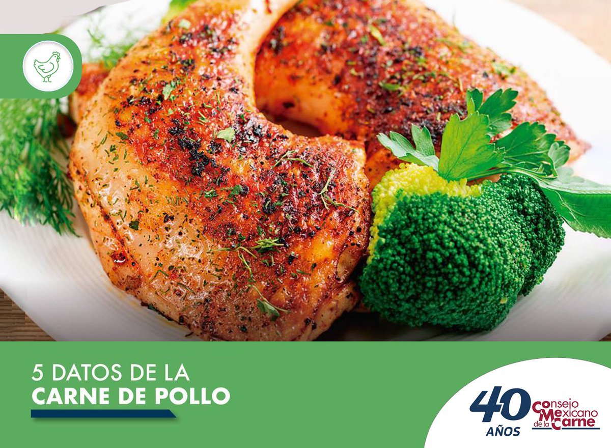 ConsejoMexCarne's tweet photo. 🐔 La carne de pollo es:
✅ Rica en proteína
✅ Fácil de digerir
✅ Regula el apetito
✅ Fortalece los huesos
✅ Fuente de aminoácidos
Descubre más 👉 https://t.co/HHrWBz2jGh
#ProteínaAnimal #CarneDePollo https://t.co/l5nmcdT8vj
